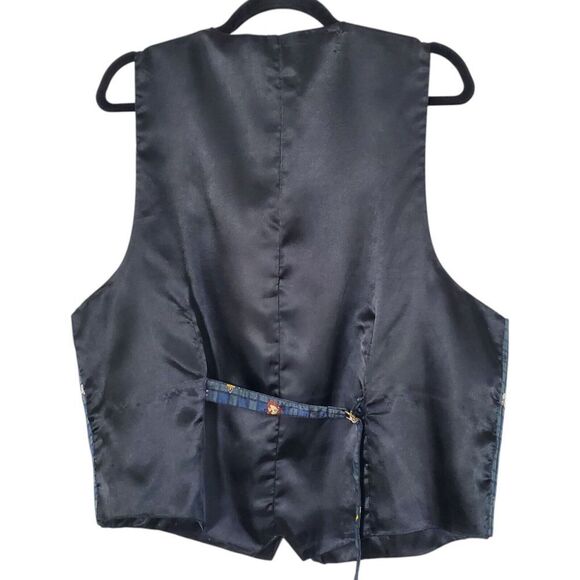 Vintage 1993 Looney Tunes 100% Silk Vest Mania Size S Tweety Bugs Taz Daffy Mens - Picture 3 of 7